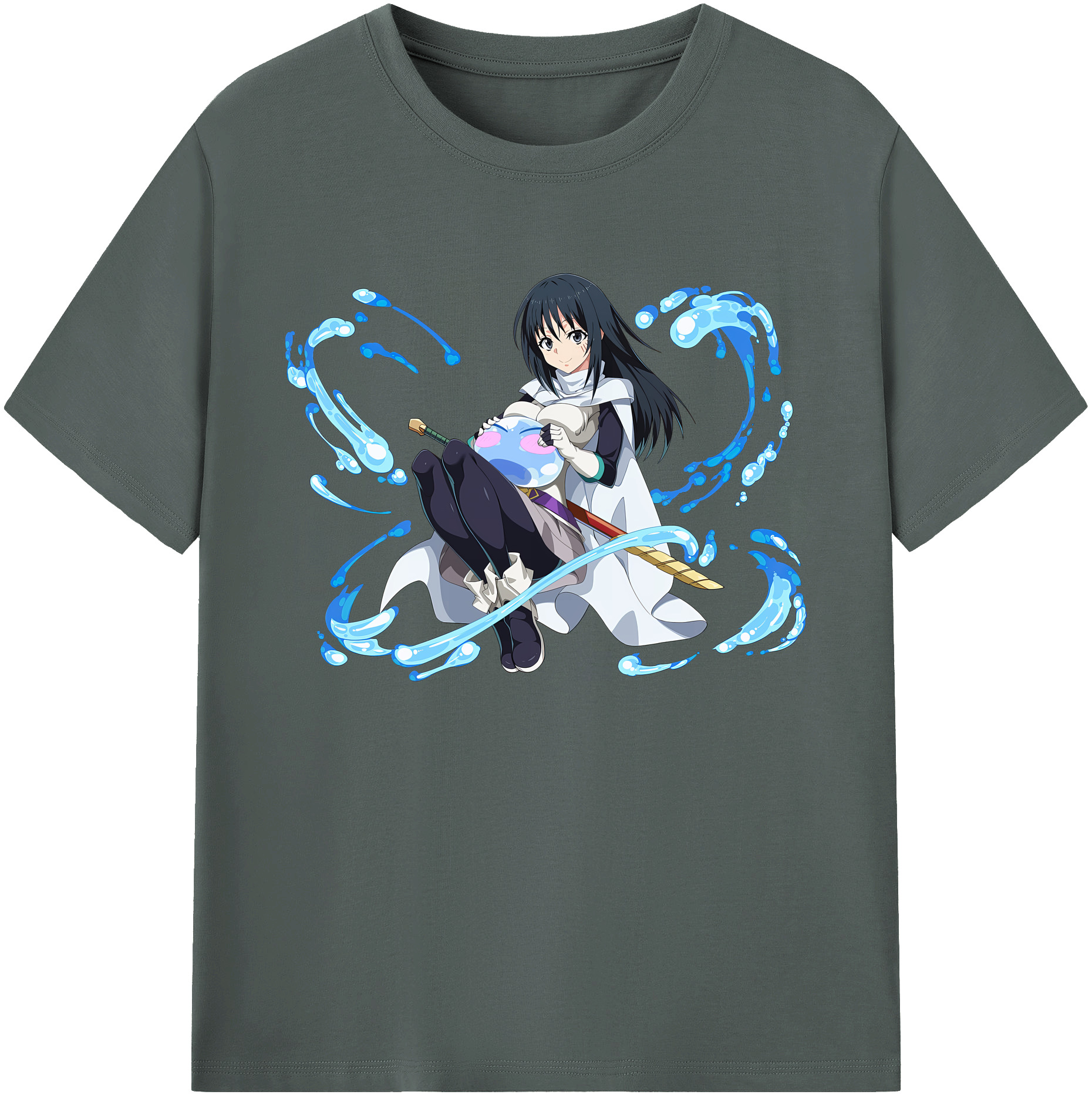 （画像用） 転スラ Regarding Reincarnated to Slime 綿100％ メンズ半袖Tシャツ｜肌触りやわらか＆通気性